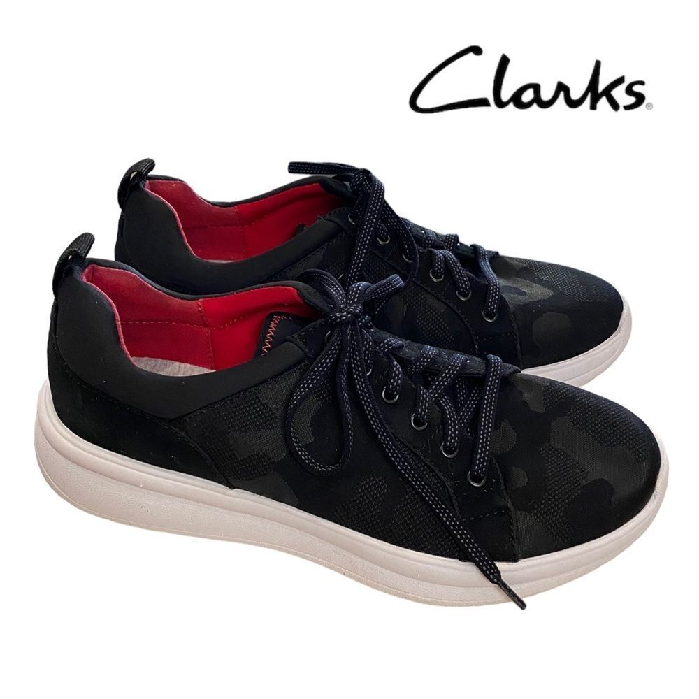 CLOUDSTEPPERS by CLARKS Ezera Black Women's Lace Sneakers 7.5 7.5N - Picture 2 of 6